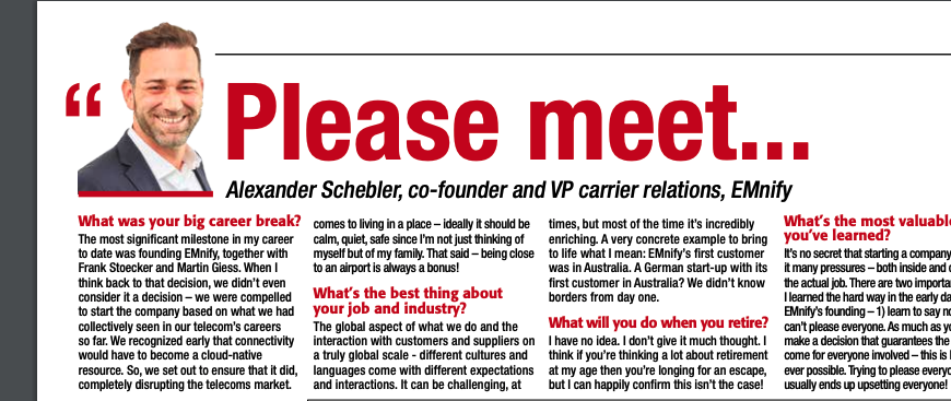 emnify's tweet photo. What would @EMnify VP Carrier Relations Alexander Schebler do with £1million 💸 ? Find out the answer to this question and several others in this month's @NetworkingPlus #PleaseMeet article.
https://t.co/SHEyKDr1wJ
#EMnifyIoT #Networking #IoTsecurity https://t.co/bHQdYzPEoW