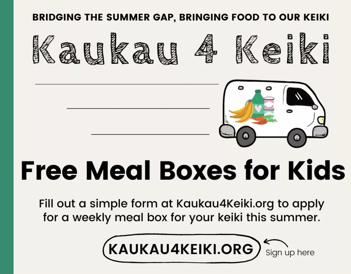 FitKauai's tweet photo. Bridging the summer gap, bringing food to our keiki.
How the Program Works 
Kaukau 4 Keiki provides a one week meal kit of breakfasts and lunches for children 18 and under in rural communities. https://t.co/OcrjPyzOk4