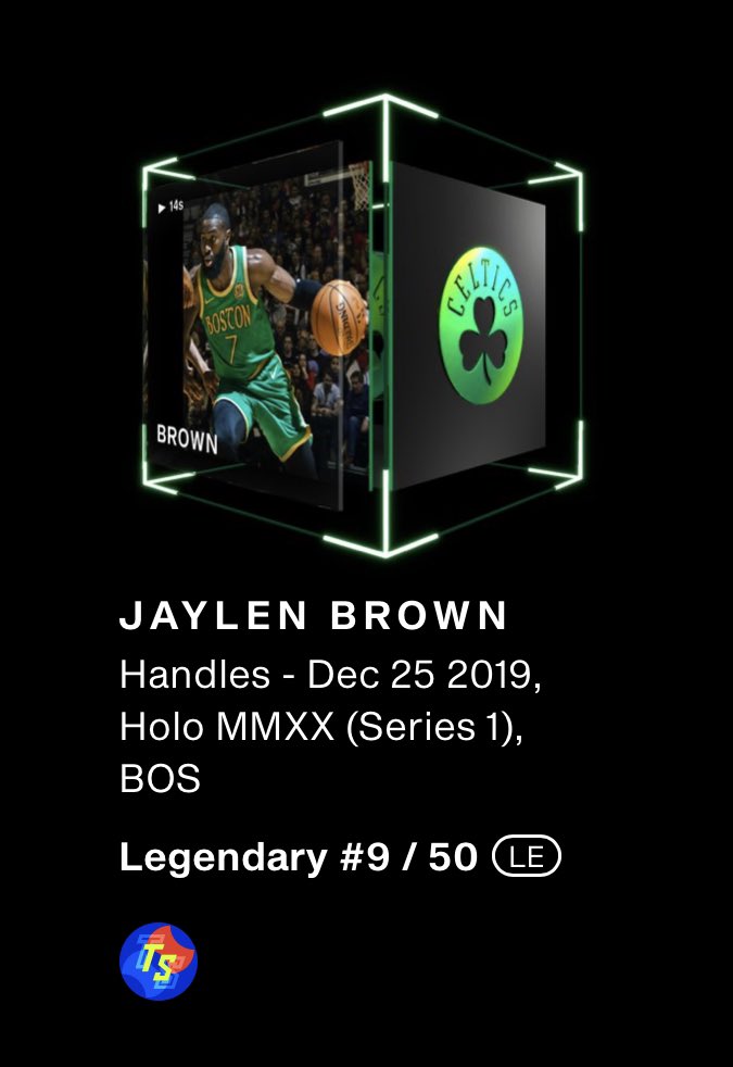 here's the deal...

this Jaylen Brown Holo will be given away to one of my followers who RTs this tweet...

IF &amp; ONLY IF... @nbatopshot doesn't break $10M in 24h volume one time before the end of the playoffs. period. full stop.
