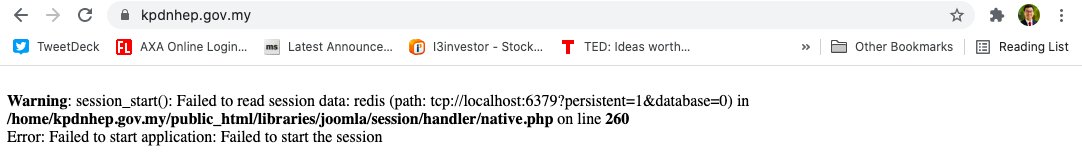 cheanchung's tweet image. KPDNHEP website down. Is this how we're going to fight #COVID19? #KerajaanGagal #FMCO