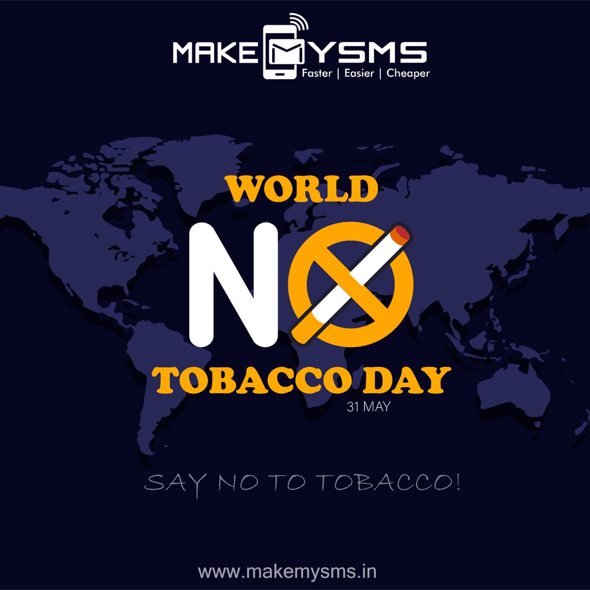 makemysms1's tweet image. World NO Tobacco Day!
#WorldNOTobaccoDay #31stmay #bulkwhatsappsms #smscompany #bulkvoicecall #whatsappforbusiness #SMS #smsports #blastsms #whatsappforbusiness #digital #marketingagencylife #bulksms #textmessage #business #smsmarketing #Makemysms
Website: makemysms.in