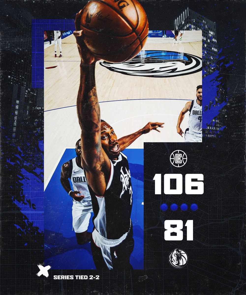 LAClippers's tweet photo. All even. https://t.co/xIStNxD3Fy