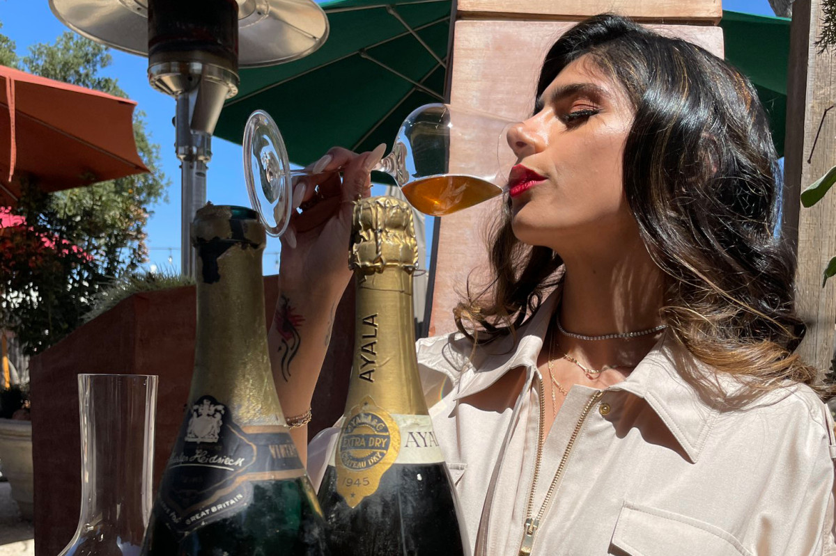 Mia Khalifa poses with Nazi era champagne, bashes 'apartheid' Israel