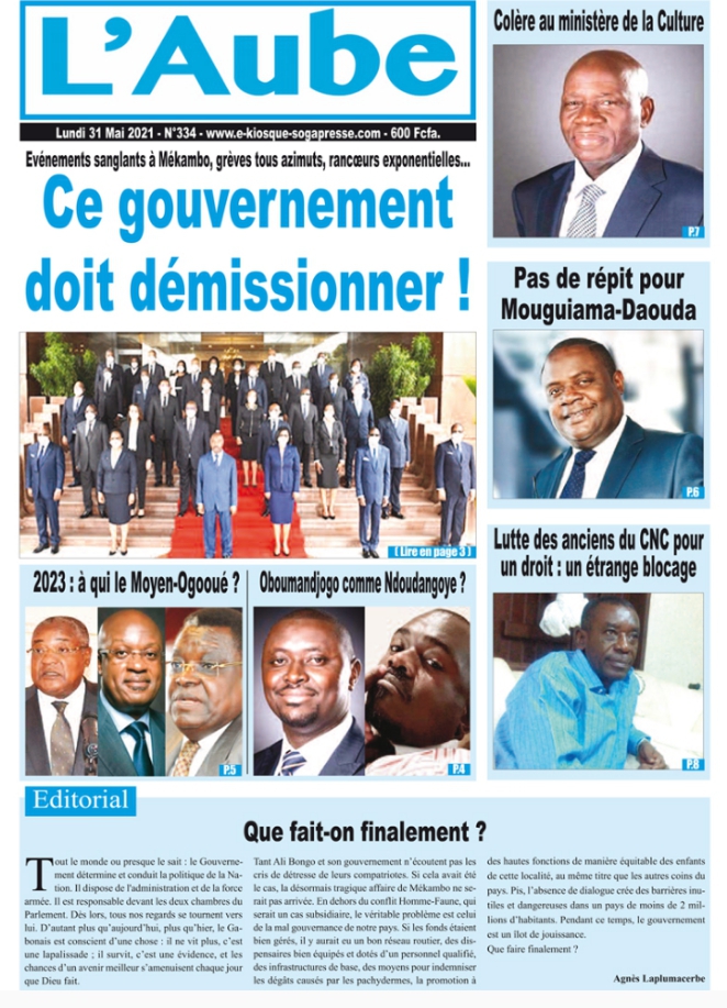 🔴L'AUBE EN KIOSQUES CE LUNDI 31 MAI 2021