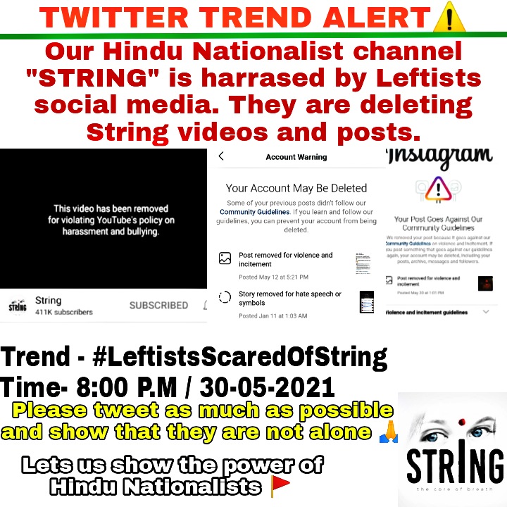 PranshuKhanna14's tweet image. #LeftistsScaredOfString 
#LeftistsScaredOfString