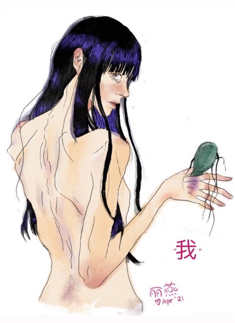 starvingnervosa's tweet photo. LMAO I DONT DRAW ED RELATED ART BUT I DREW THIS AFTER A NIGHT OF CHUNKS FALLING OUT OF MY HAIR </3 https://t.co/XjSicRbIFO