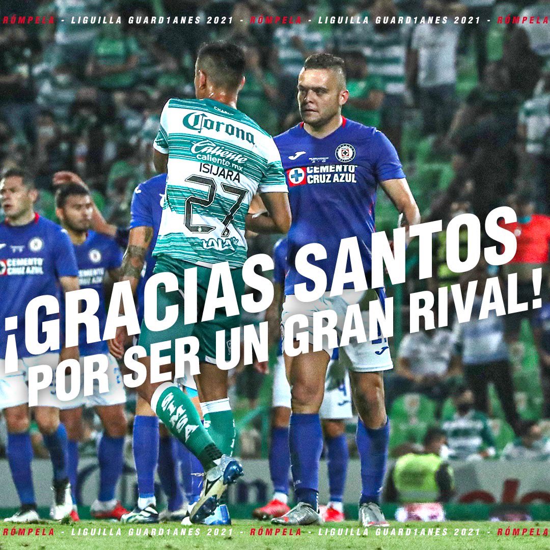 CruzAzul's tweet photo. Un gran rival, @ClubSantos. 👏🏻👏🏻👏🏻 https://t.co/JjrP9gnMkt