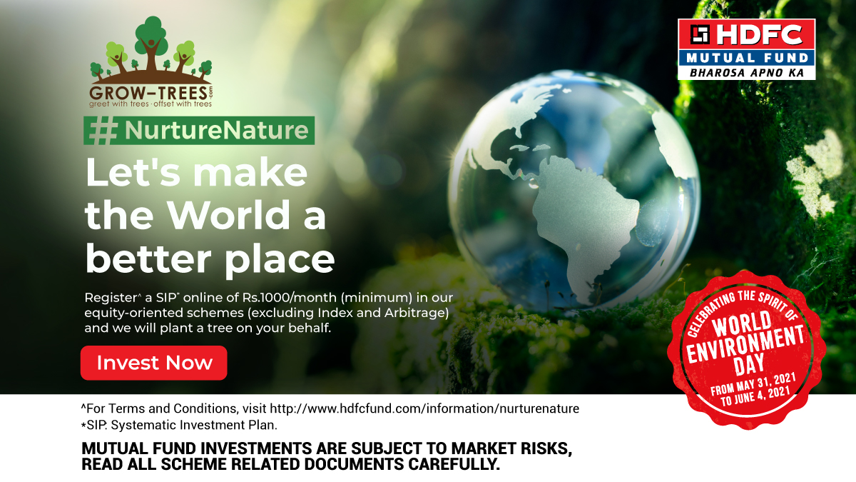 hdfcmf's tweet photo. Register^ a SIP* online for Rs 1000/month (minimum) in our equity-oriented schemes (excluding Index &amp; Arbitrage) &amp; we will plant a tree on your behalf. Invest Now - https://t.co/5inPbQBKaC #NurtureNature https://t.co/adotfgAzaV