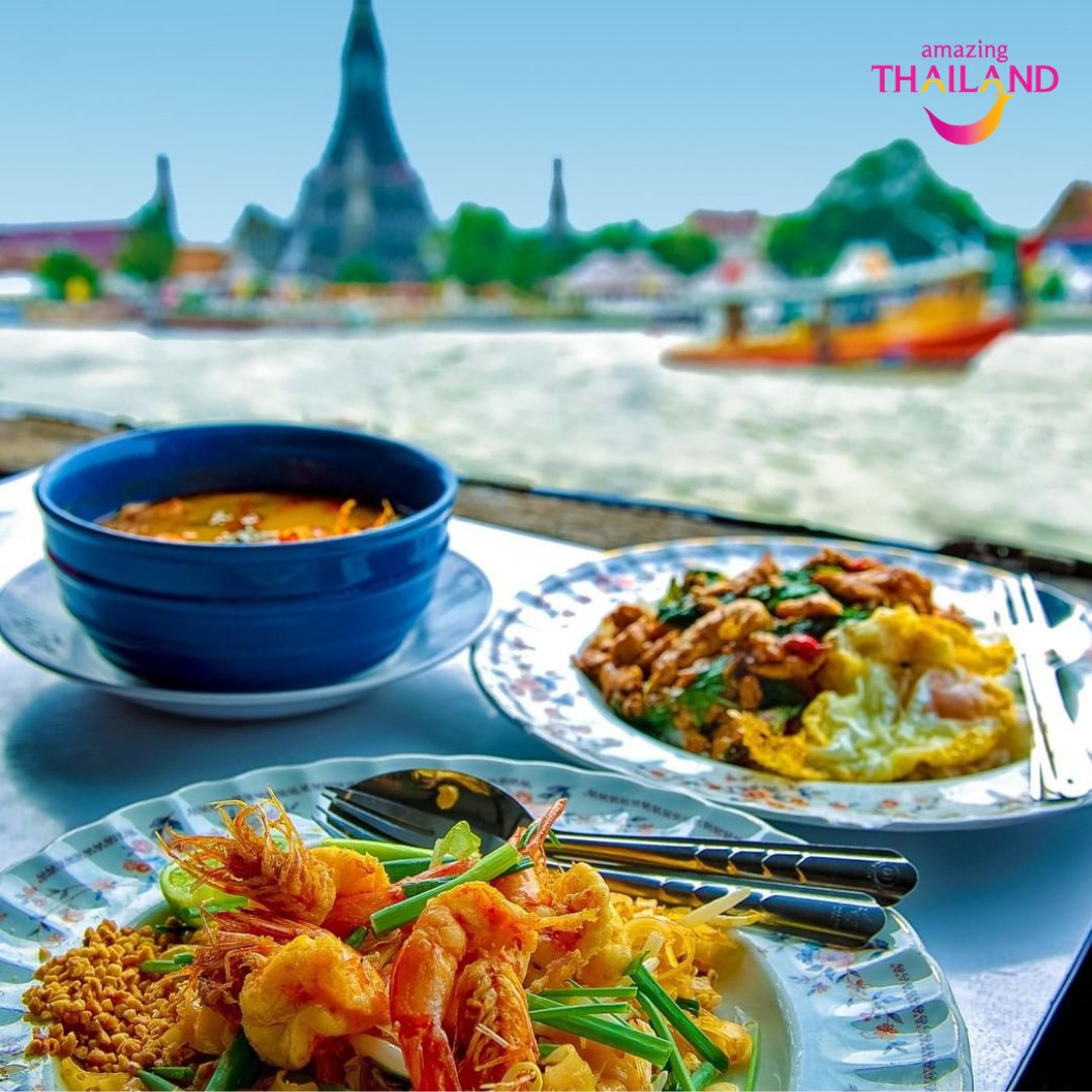tat_india's tweet photo. If you're in #Thailand and are looking to experience a perfect blend of Thai culture in your dish, then Pad Thai should be on your list. It's a combination of spicy &amp; sweet flat noodles, served with chicken, prawn or tofu! Have you tried #PadThai yet? 
#FlatNoodles #ThaiFood https://t.co/gnnoeThAKW