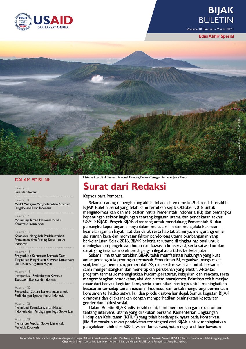 Selamat datang di penghujung akhir! Ini adalah volume ke-9 dan edisi terakhir BIJAK Buletin, serial yg telah terbit sejak Oktober  2018.  bit.ly/2SIOSwF <a href="/usaidindonesia/">USAID Indonesia</a> <a href="/kkpgoid/">KKP RI</a> @KementerianLHK @lipiindonesia <a href="/ditjenksdae/">Ditjen KSDAE</a> <a href="/lembagaarupa/">ARuPA</a> @latin_id <a href="/WCS_ID/">WCS Indonesia</a> @AngkasaPura_2