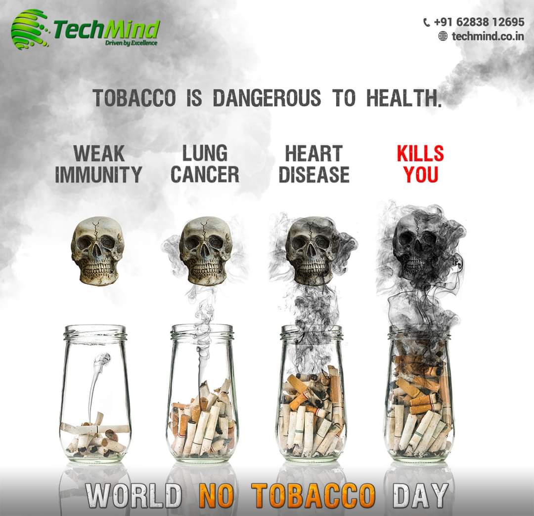 techmindindia's tweet photo. #World_No_Tobacco_DayWhen you take a puff of your precious cigarette, do you ever think of how your health will affect the lives of your loved ones? If you don’t it's time you do. Have an awareful World No Tobacco Day everyone.
#SayNoToTobacco #NoSmokingChallenge #CommitToQuit https://t.co/zF2cDTCsWz
