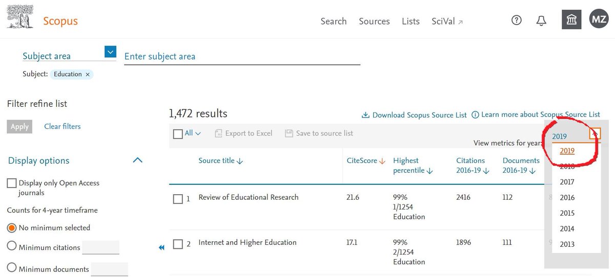 MiguelZapataRos's tweet photo. #CiteScore

Elsevier @Scopus promete ofrecer su índice CiteScore anualmente y #CiteScoreTracker mensualmente.
Concluye mayo
El Citescore de 2020 no lo ha sacado, el de 2019 lo hizo el 6 de mayo de 2020.
El CiteScore Tracker último fue el 6 de abril https://t.co/cPzy4QY7sh