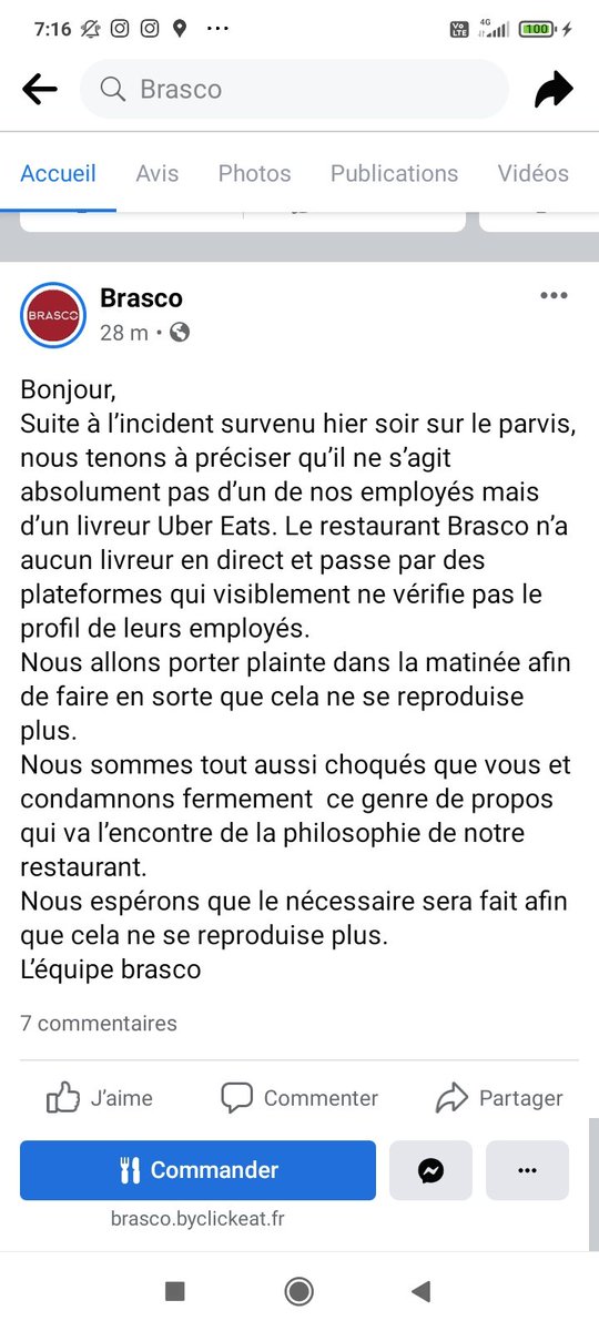 ma_tudis__charo's tweet photo. Bien évidemment le Brasco de Cergy n'assume pas .... 
Le maire de la ville, police et les journaux ont été prévenus https://t.co/AtiQk5ZV7W