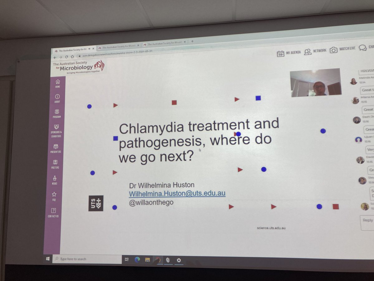 MartinaJelocnik's tweet image. Always great talk on fascinating #chlamydia from our @ithreeinst #Chlamydians @willaonthego #2021ASM