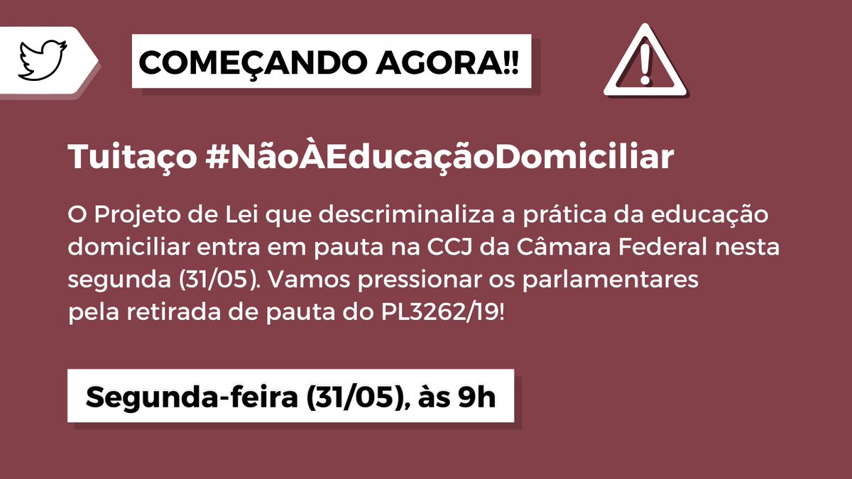 CNTE_oficial's tweet photo. 📣 Começa agora o tuitaço em defesa da escola pública, laica, de qualidade e para todos. Os projetos de regulamentação do homeschooling não priorizam os direitos de crianças e adolescentes! Participe agora do tuitaço #NãoÀEducaçãoDomiciliar https://t.co/1va2orqTLj