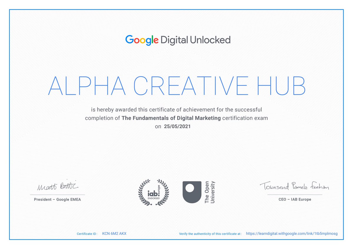 alphac_hub's tweet photo. Thanks @Google/@GoogleIndia
.
#DigitalMarketing #digitalmarketingwithgoogle 
#alphacreativehub
#newachievement https://t.co/ehKnkPCI2Y