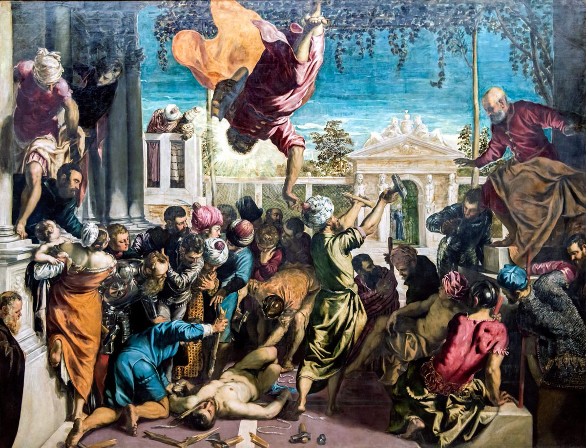 InchiostroSimp's tweet image. Il #Tintoretto, scomparso il #31maggio 1594, è stato un pittore italiano, cittadino della Repubblica di Venezia e uno dei massimi esponenti della pittura veneta.

- "La tentazione di Adamo ed Eva", 1553, Venezia

- "Il miracolo di San Marco", 1548, Venezia

#arte