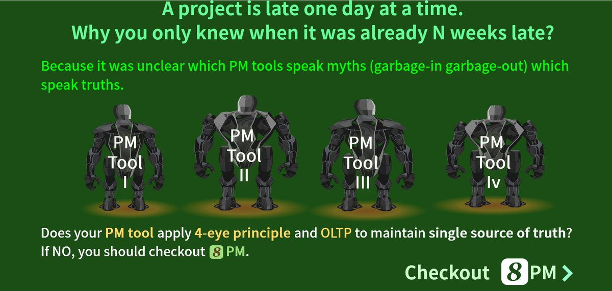 8MSaaS's tweet photo. Checkout best #ProjectManagement : https://t.co/rXR9STu55h 

#Agile #Lean #Kanban #Scrum  #PMBOK  #PM #PMO #PPM #Enterprise  #SaaS  #Software  #Visualization  #ProjectPlaning  #ProjectControl  #ProjectScope  #ProjectResource  #ProjectCost https://t.co/H2vXkbEj27
