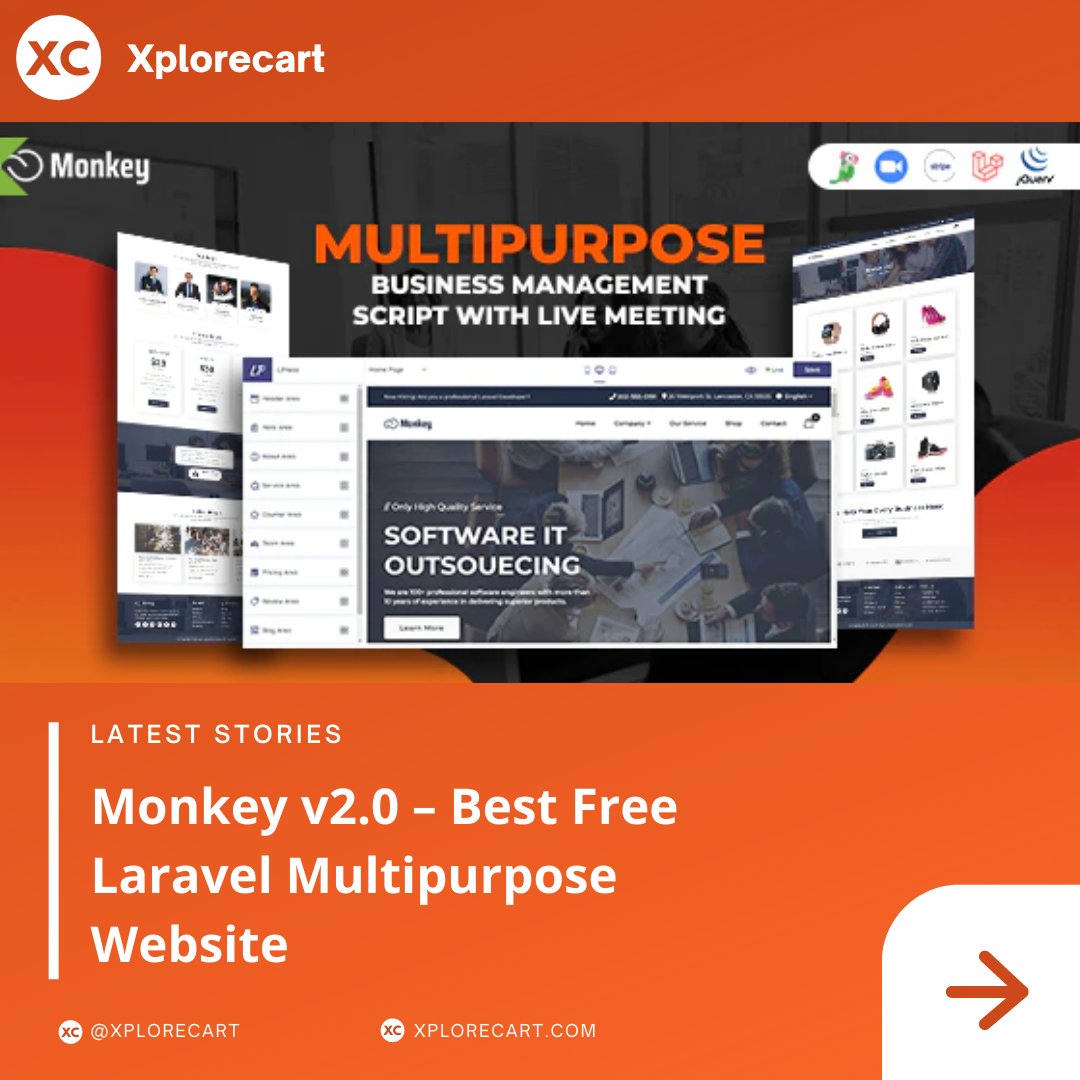 XploreCart's tweet image. Monkey is a business multi-Purpose Laravel Script for all kinds of business consulting services, s...read more
xplorecart.com/scripts/larave…
#laravelscripts #website #scripts #buisnessmanagement #multipurposewesite #livemeeting #onlinemeet