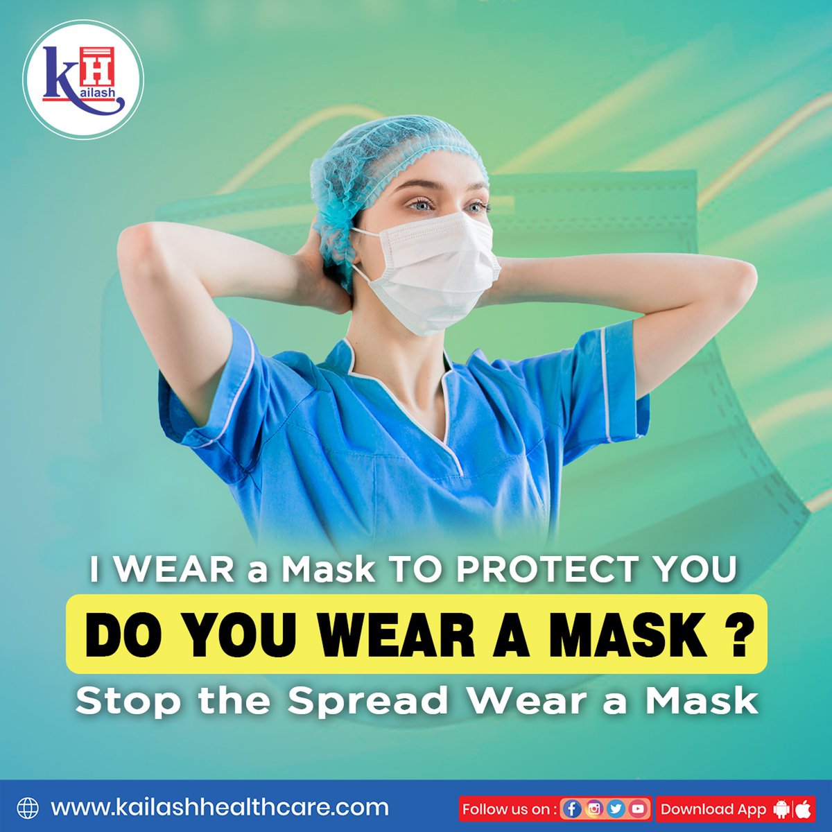 KailashHealth's tweet image. Wearing Mask the right way &amp;amp; always before going out can protect you &amp;amp; your family from the Infection.

Stop the Spread, Wear a Mask !

#MaskProtection #WearMask #StoptheSpread #InfectionProtection