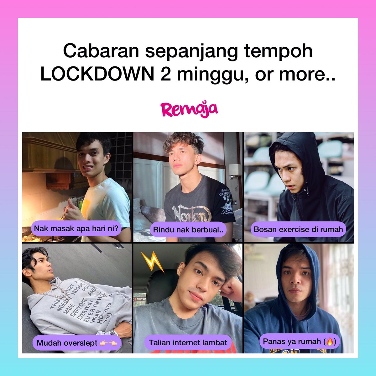 remaja_my's tweet image. Apa yang paling mencabar untuk korang..? 😣 #PKP3 #KitaJagaKita
.
#majalahremaja
#heroremaja2020