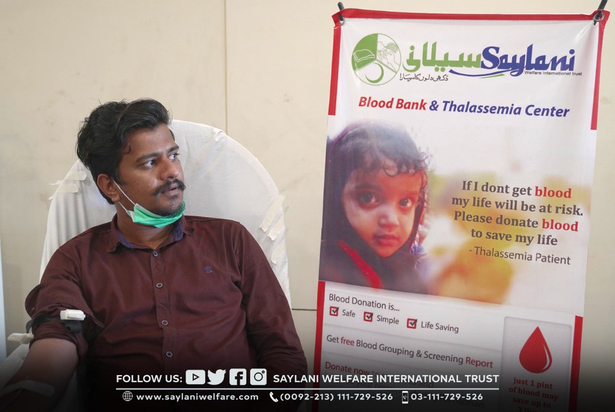 OfficialSwit's tweet photo. Blood Donation Drive 
Thank you 
@Official_PEC
 supporting us... 

Thalassemia Children Needs your Blood Donation.. 
Become a Donor 

For further details 
UAN: 111-729-526

#SpreadSaylani
#SupportSaylani
#BloodDonationDrive
#BloodDonationCampaign
#pavilionendclub https://t.co/nQLgNW4BAm