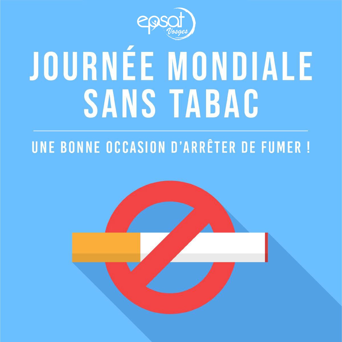 Aujourd’hui, c'est la #JournéeMondialeSansTabac 🚭

Une bonne occasion d’arrêter de fumer pour que chaque journée devienne une Journée mondiale sans tabac !

#santé #31Mai #prévention
