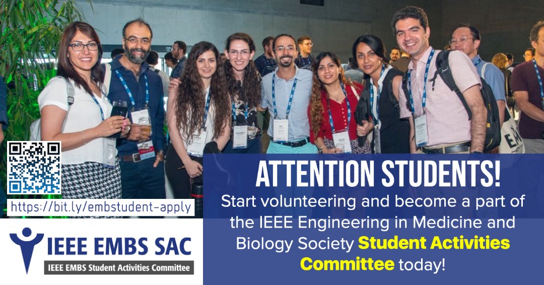 IEEEembs's tweet photo. Are you interested in shaping and managing the largest global network of engineering students in medicine and biomedical sciences? Start #volunteering and become a part of the EMBS SAC today: https://t.co/WqSZVjwwZp
#embssac #embsstudents #embsvolunteer #embsfamily #IEEESAC https://t.co/ld2pJQ1aCc