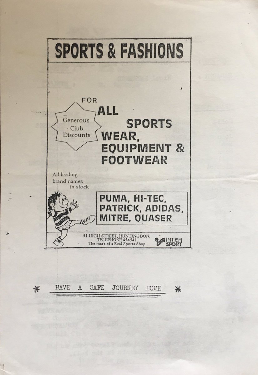 realfootiedad's tweet photo. Going to delve  into my football programmes as &amp; when. Let’s start with a local game played at @HemUtdFC in 1990. Hunts Colts League v Cambs Colts League. Recognise any names or clubs ? @BenLawrence79  ? Please RT &amp; share @CambsLeague #footballhistory https://t.co/omuc1EfnCe