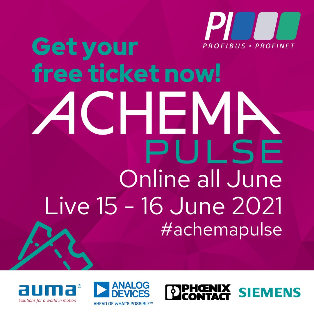 **ACHEMA PULSE**

Together with our co-exhibitors, we look forward to welcoming you to the virtual PI joint booth!

Get your free ticket here: buff.ly/3yOi7i0
Code: puzKD