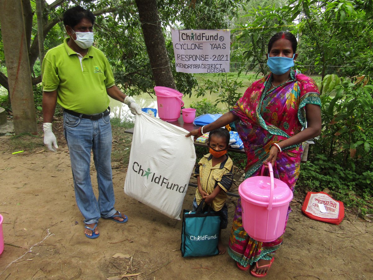 ChildFundIndia's tweet photo. #cycloneYAASupdate | ChildFund India is responding to #CycloneYAAS. We have so far supported over 200 families with emergency shelter kits and hygiene kits in Kendrapara district of Odisha. Stay tuned for more updates. https://t.co/Uv3expI9YX