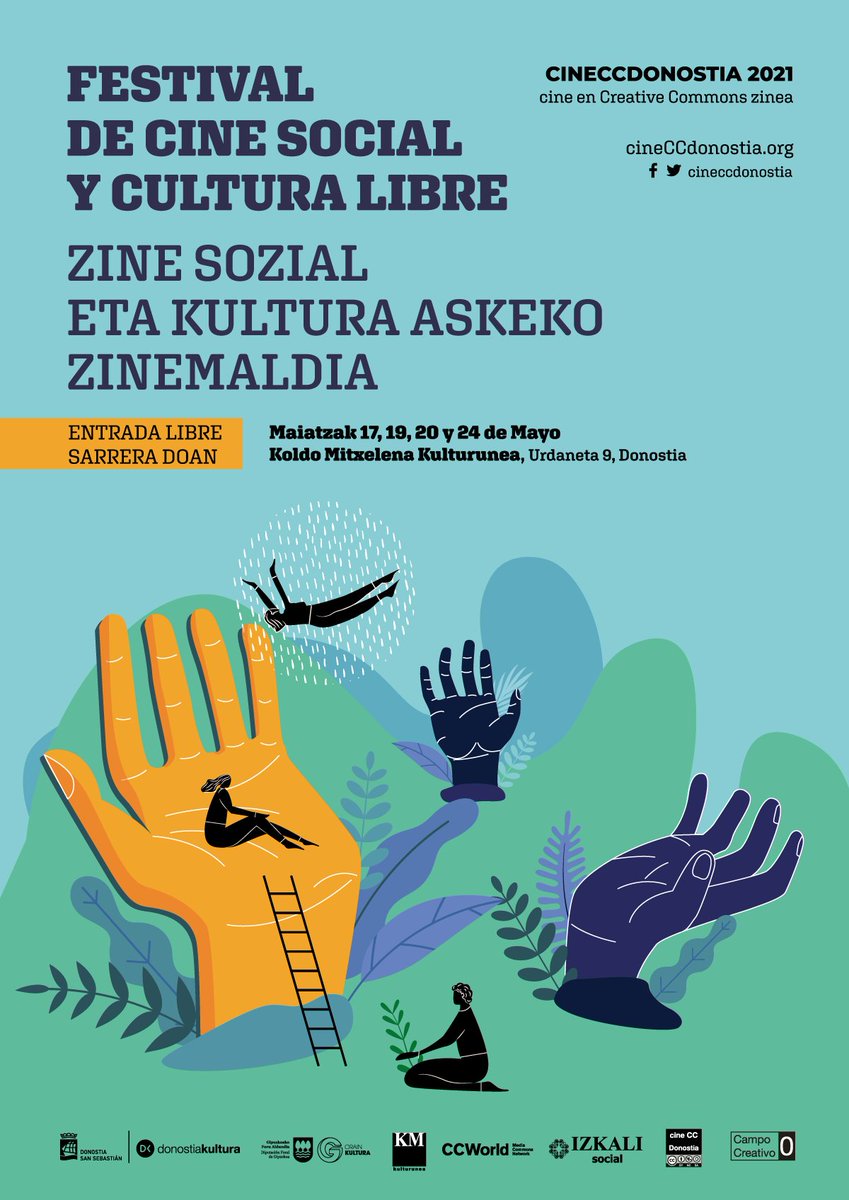 Desde hoy puedes acceder a todas las películas que hemos visto en esta novena edición del Festival de Cine Social y Cultura Libre disponibles en internet aquí
cineccdonostia.org/2021/04/progra…
