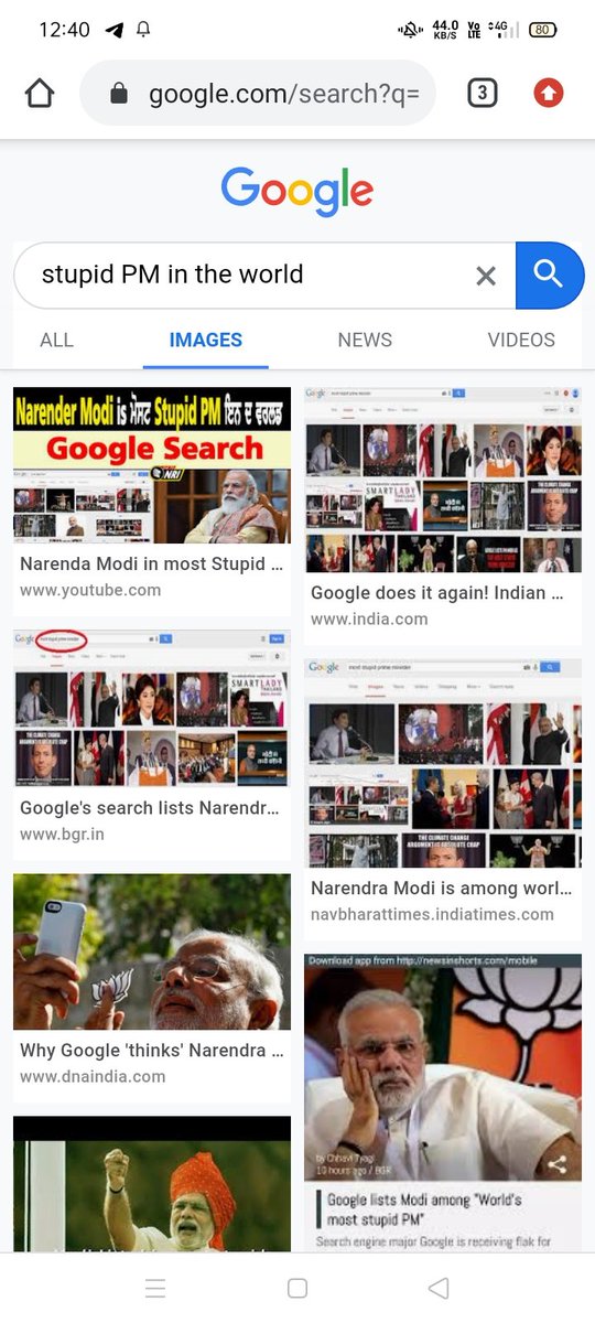 Sam_Immanuel__'s tweet photo. Google's search lists Narendra Modi under the 'Most stupid PM.... https://t.co/vPiicNIJ5X