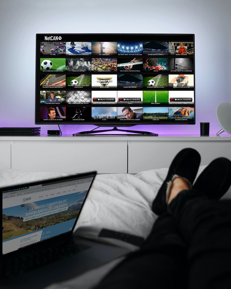 netcancantabria's tweet photo. Disfruta cómodamente de los mejores contenidos de entretenimiento gracias al servicio NetcanTV

Y gracias al sistema Catch-up ¡No te perderás nada!

Confía en NetCAN, tu operadora 100% de Cantabria, e infórmate sin compromiso ☎ 942 133 600 ✉ ofertas@netcan.es https://t.co/l97YHSxeP2