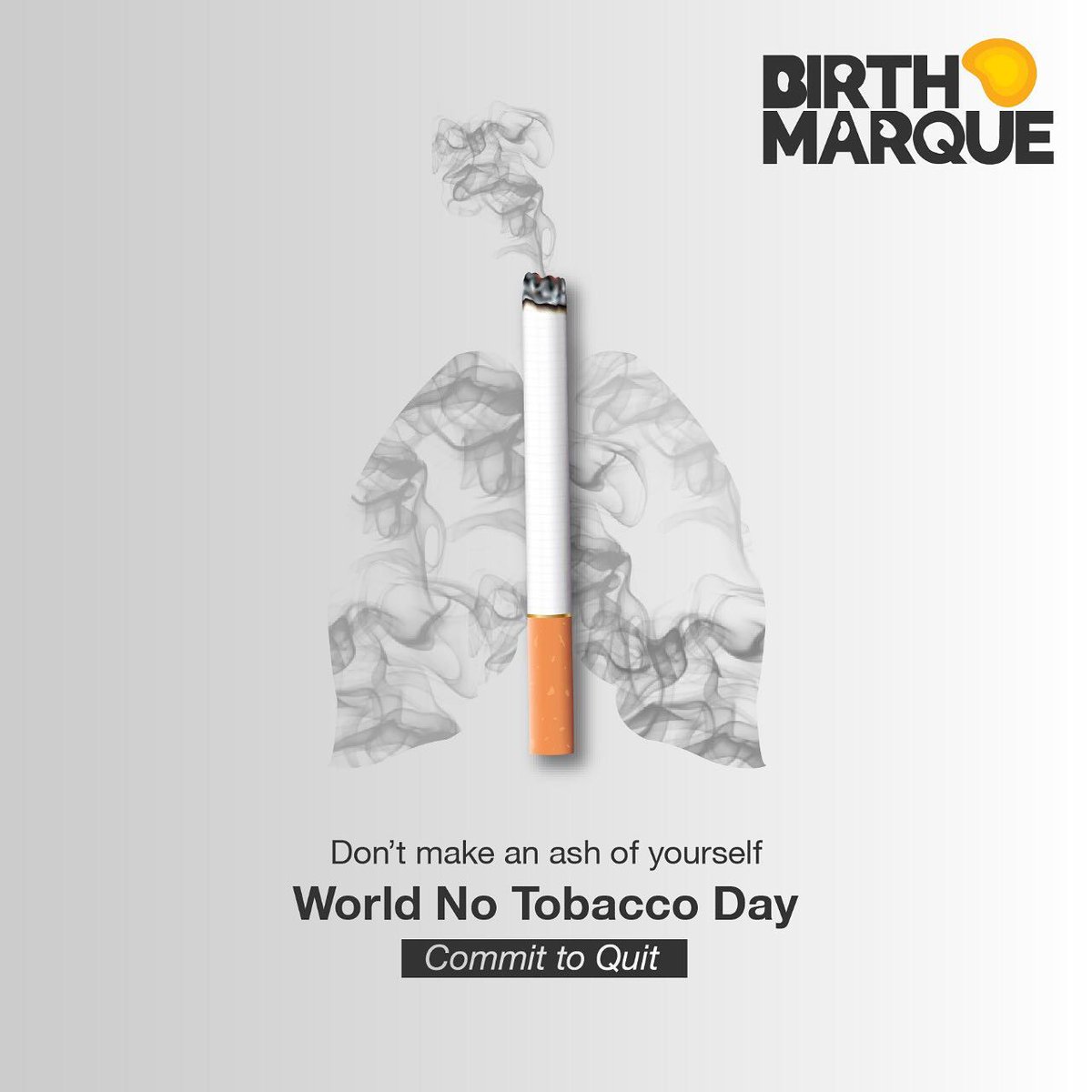BirthMarque's tweet photo. Don't make an ash of yourself
World No Tobacco Day
Commit to Quit
.
.
#Birthmarque #brandingcompany #brandingcompanies #facebookad #influencermarkteing #marketing #branding #socialmedia #promotingbrands #brandingdesign #brandingagency https://t.co/olXdl3KNoT