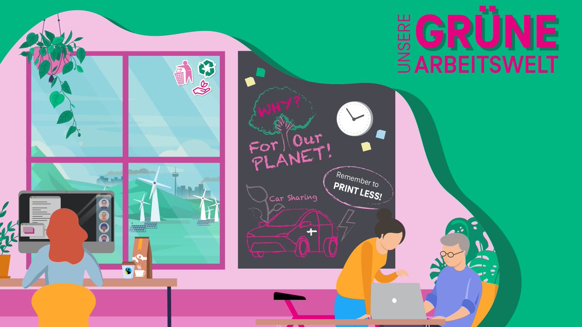 TelekomKarriere's tweet photo. #Neo-Ökologie ist ein #Megatrend, der uns veranlasst nachhaltiger zu denken, um die Folgen unseres sozio-ökologischen Handelns mit einem kritischen Auge zu sehen. Folge unserer Gruppe „New Work Pioneers“ und teile Deine Meinung zum Thema #NewWork: https://t.co/mN6Z3uG0GU https://t.co/TEAgUMShW5