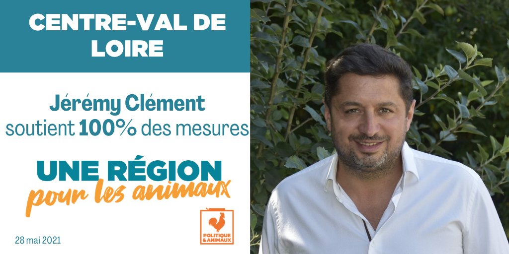 Pol_Animaux's tweet photo. RÉGIONALES ・ Jérémy Clément, tête de liste @DemocratieEco, s'engage sur l'ensemble des mesures de la charte @L214  #UneRégionPourLesAnimaux.

📢 Interpellez les candidats de votre région: https://t.co/zrLLPOPvG6 👈

#Animaux2021 #CentreValdeLoire2021 #ElectionsRegionales https://t.co/mgwer15TrA