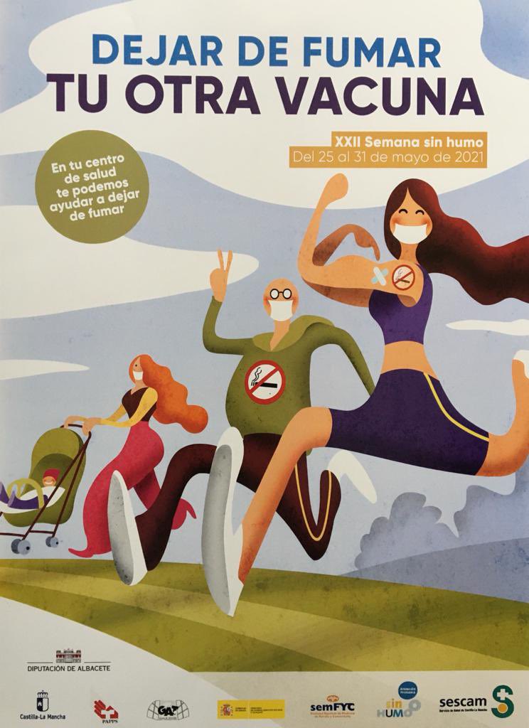 🔵XXII Semana Sin Humo

➡️Son muchos los motivos para dejar de fumar… ¿Sabías que si fumas o vapeas tienes más riesgo de contagiarte de Covid-19?

➡️Este año, nos sumamos a la Semana sin Humo. Recuerda que si quieres dejar de fumar, en tu centro de salud pueden ayudarte.