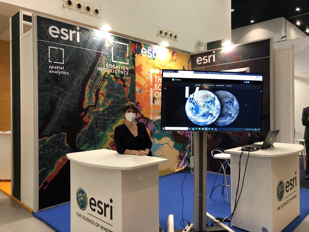 Crisanroman's tweet photo. @Esri_Spain en #Conama2020. Visítanos en nuestro stand y conoce el poder de la geolocalización en el medio ambiente https://t.co/FYaWNoWYHa