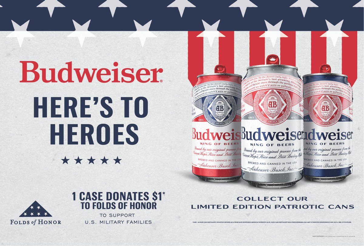 Today, we remember the fallen heroes who made the ultimate sacrifice for our safety. If you raise a glass this #MemorialDay, Budweiser and Mitchell Distributing encourage you to stay hydrated and #DrinkWiser.