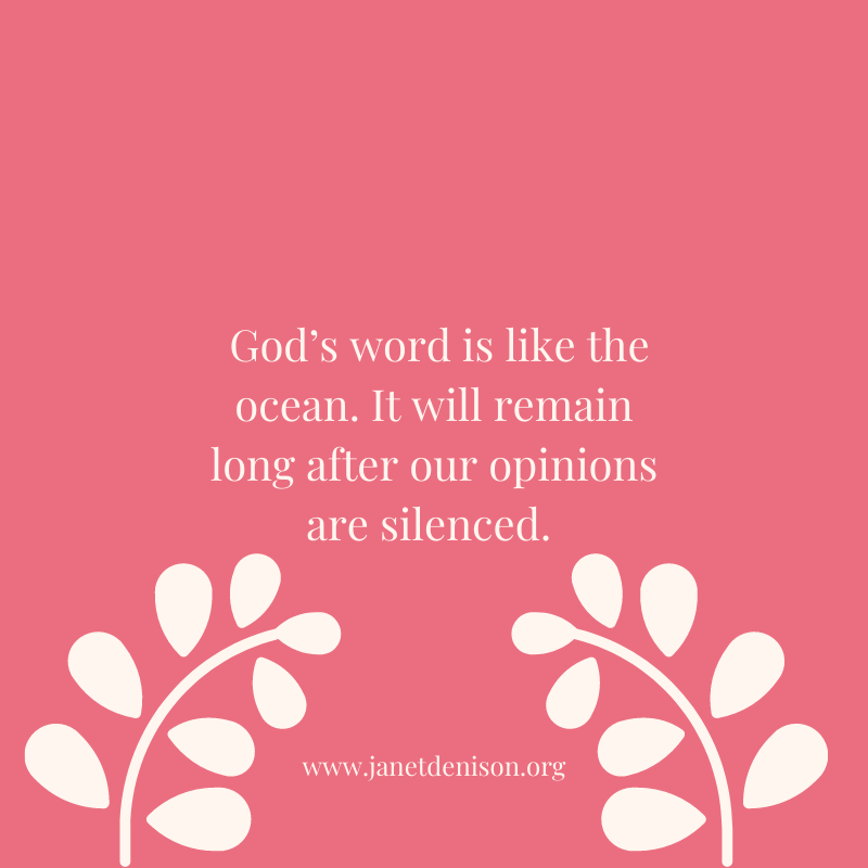 Janet_Denison's tweet photo. We cannot change truth. God’s word is like the ocean. It will remain long after our opinions are silenced. God’s truth endures. Will you choose to hold fast to the unchanging message of his truth? Will you hold fast to your God whose message is revealed on each page of the Bible? https://t.co/I9eWDAPWu7