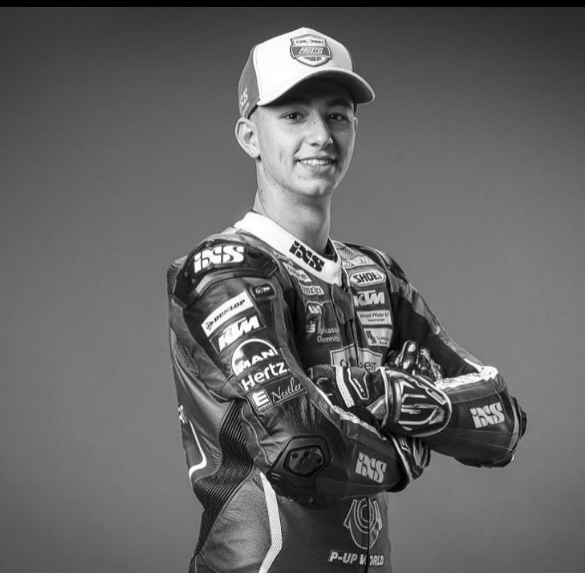 eugenelaverty's tweet photo. I recently met Jason during the Portimão MotoGP round when I was there visiting. We both raced with the number 50 so we joked that he finally got to meet his idol. He was a very pleasant kid taken from this world much too soon. My condolences go out to his close friends &amp; family. https://t.co/ENMwoAfYpC