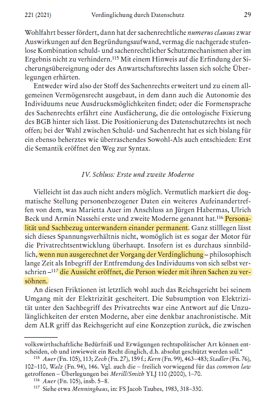 winfriedveil's tweet photo. Literatur zu Grundsatzfragen von #DSGVO, #Datenschutz, #Datenrecht und #Dateneigentum:
Benjamin Lahusen:
Verdinglichung durch Datenschutz
Personenbezogene Daten zwischen Sachen- und Schuldrecht
in: AcP 221, 1-31 https://t.co/8ZmevKK586