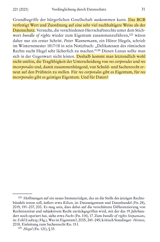 winfriedveil's tweet photo. Literatur zu Grundsatzfragen von #DSGVO, #Datenschutz, #Datenrecht und #Dateneigentum:
Benjamin Lahusen:
Verdinglichung durch Datenschutz
Personenbezogene Daten zwischen Sachen- und Schuldrecht
in: AcP 221, 1-31 https://t.co/8ZmevKK586