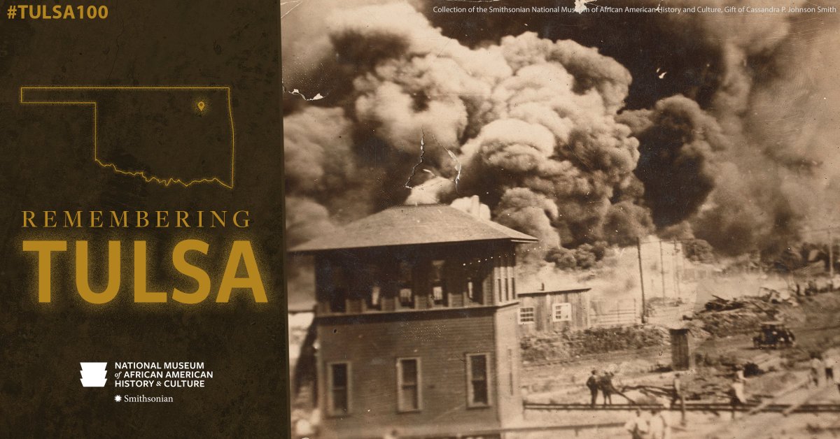 100 years ago today, the deadliest racial massacre in U.S. history began in the thriving Greenwood African American community of Tulsa, Oklahoma. Black Wall Street in Tulsa was destroyed by a racist mob. #Tulsa100