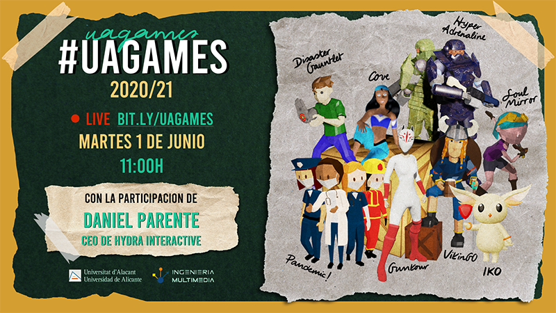 🎮 #Videojuegos creados por alumnado de Ingeniería Multimedia de la <a href="/UA_Universidad/">Universidad de Alicante UA</a> se presentan mañana en Youtube UA en el evento #UAGames buff.ly/34x6ga7

👨‍💻 <a href="/dparente/">dparente</a>, CEO de <a href="/HydraNteractive/">Hydra Interactive = Technology + Entertainment</a>, evaluará los videojuegos y hablará sobre su experiencia en el sector.