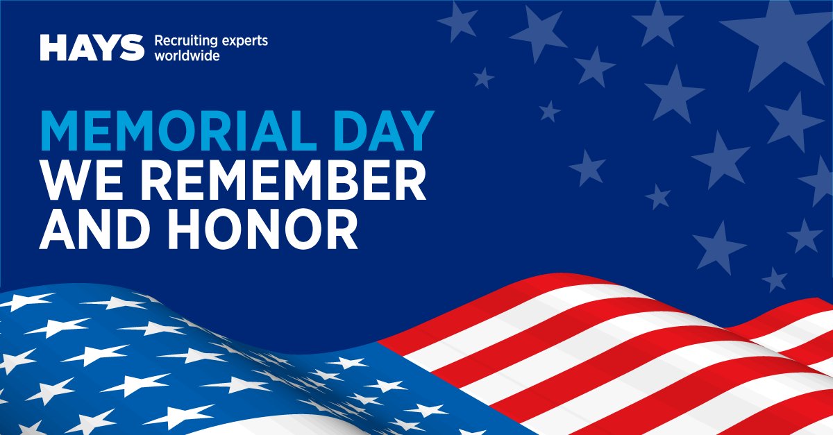 This Memorial Day, take a moment to remember those who lost their lives fighting for our freedom. bddy.me/2RWIlhL #MemorialDay #WorkingAtHays