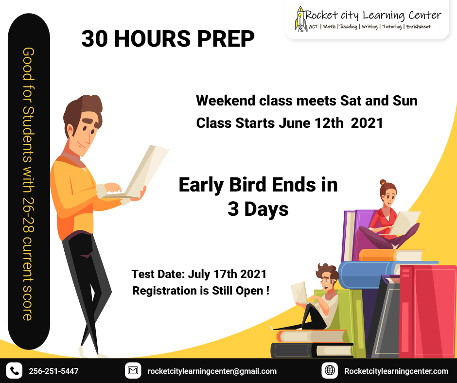 rocketcitylc's tweet photo. Summer ACT Prep is here- we have 2 options this time- Weekend class and a weekday class
https://t.co/ThrspfyKHl
#rocketcitylearningcenter #tutoring #onlinetutoring #testpre #privatetutor #sat #actprep #satprep #collegeprep #act #mathproblems #study #reader #writing #enrichment https://t.co/KuX7Kid5yj