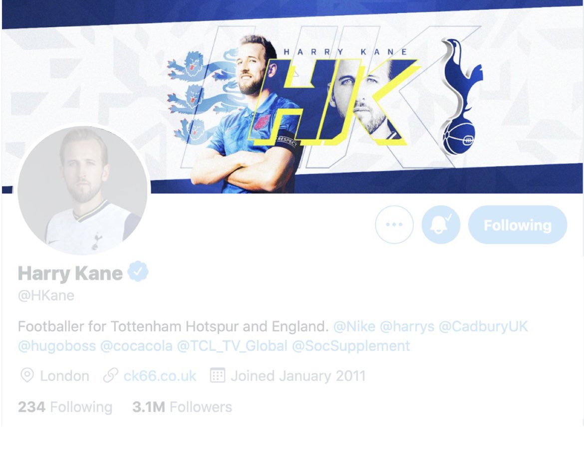Harry Kane tweet media