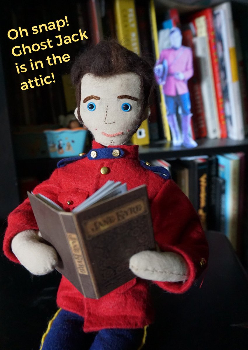 hotdiggitydoll's tweet photo. #flatghostjack loves reading over people's shoulders, but he wishes Nathan would consider some male authors soon! @hvsuspenders #ghostjack #mountiemonday #mcgarrymonday #mcgarries #nathangrant #brontebros https://t.co/r09tslK6vm